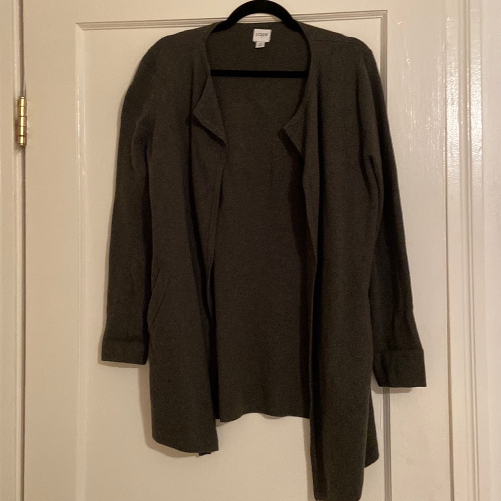 💚 J. Crew Green Sweater Jacket